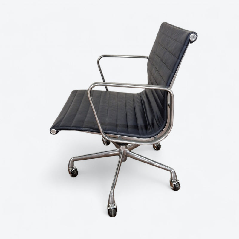 Left side view of Navy Blue Eames EA335