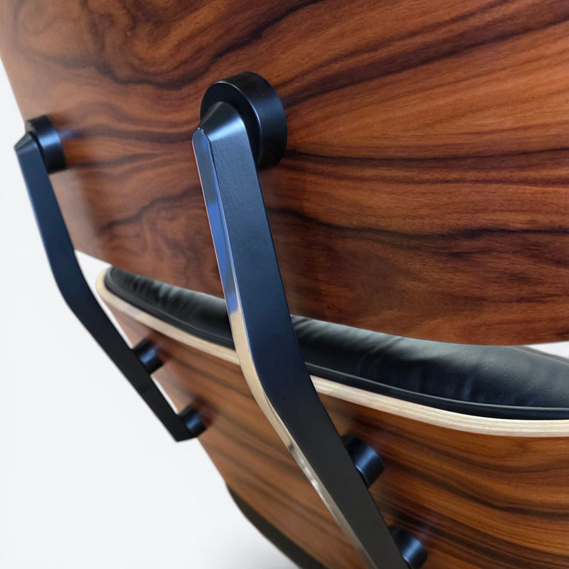 Black & Palisander Santos Herman Miller Original Eames Lounge Chair & Ottoman