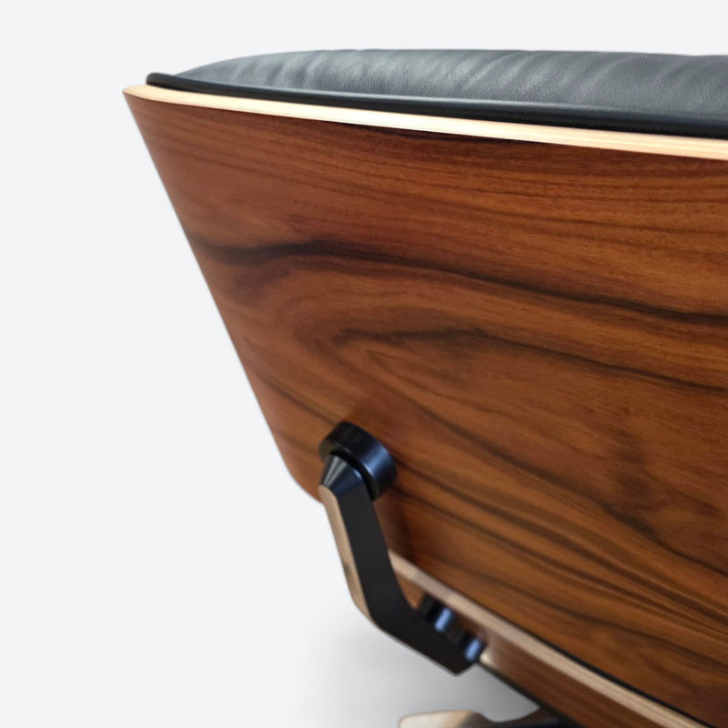 Black & Palisander Santos Herman Miller Original Eames Lounge Chair & Ottoman