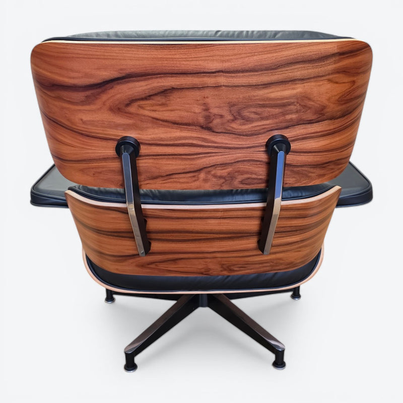 Black & Palisander Santos Herman Miller Original Eames Lounge Chair & Ottoman