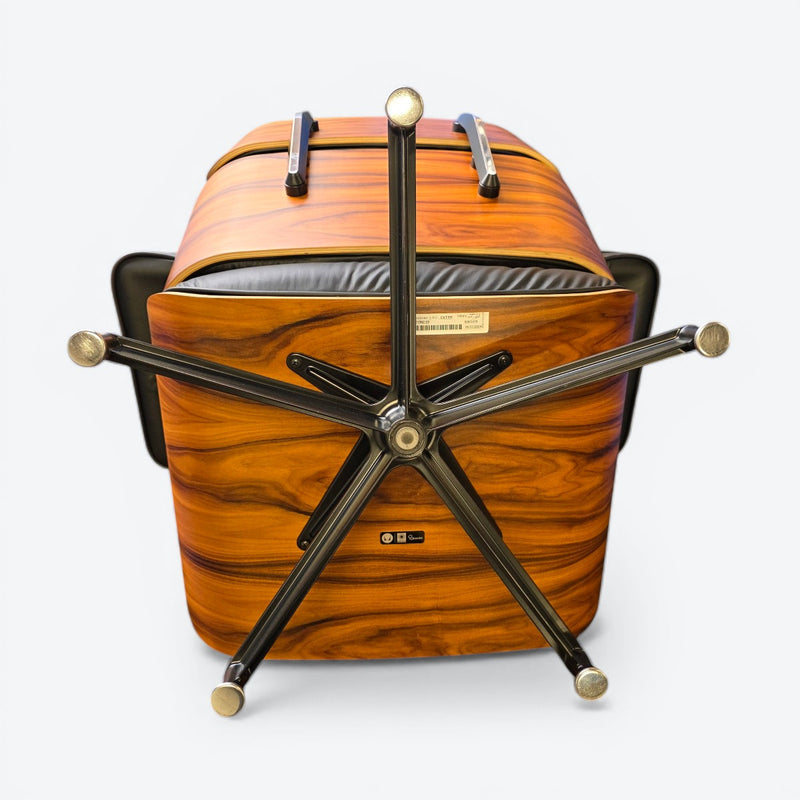 Black & Palisander Santos Herman Miller Original Eames Lounge Chair & Ottoman