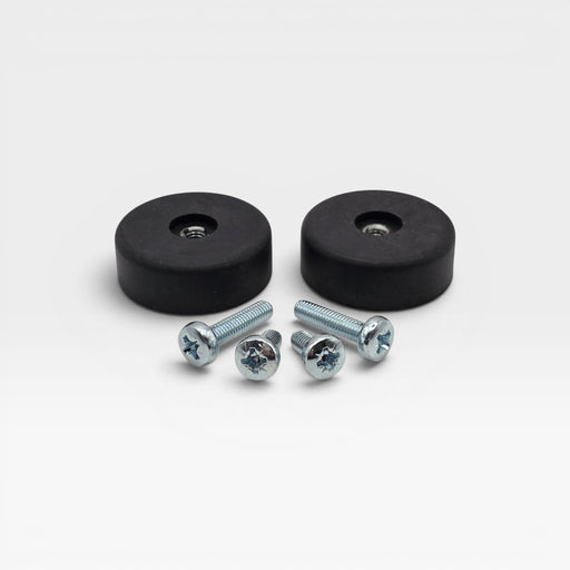 A pair of neoprene OEM rubber shock mounts designed for the Eames Plywood Chairs