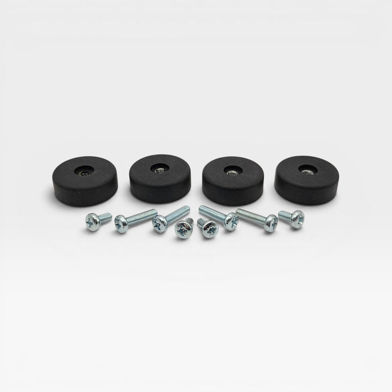 A full set of Neoprene replacement shock mounts designed for Eames Plywood Group Chairs with hardware