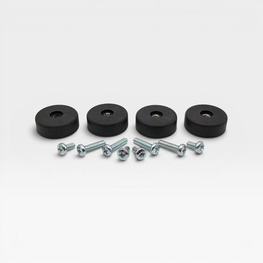 A full set of Neoprene replacement shock mounts designed for Eames Plywood Group Chairs with hardware