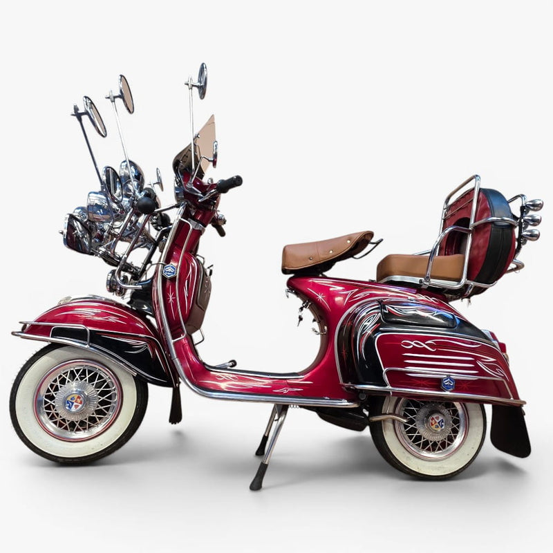 1969 Piaggio Vespa 150 – Custom Hand-Painted Las Vegas Showpiece