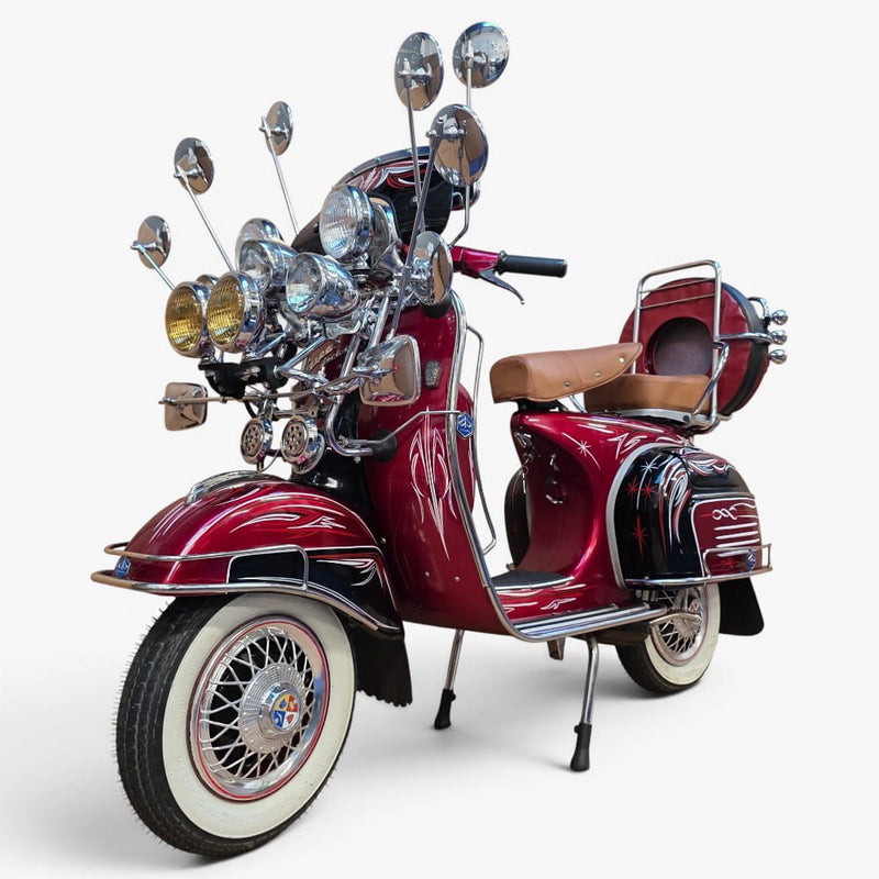 1969 Piaggio Vespa 150 – Custom Hand-Painted Las Vegas Showpiece