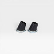 Side on view of replacement boot glides for Eames metal leg chairs