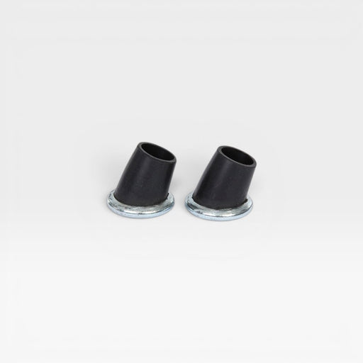 Side on view of replacement boot glides for Eames metal leg chairs