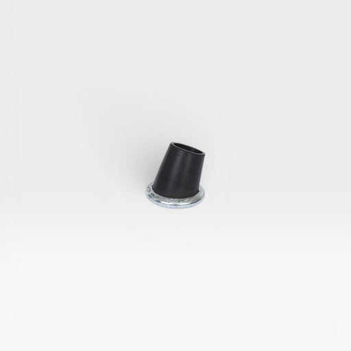 A Side on view of a replacement rubber foot glide for Eames rod leg chairs