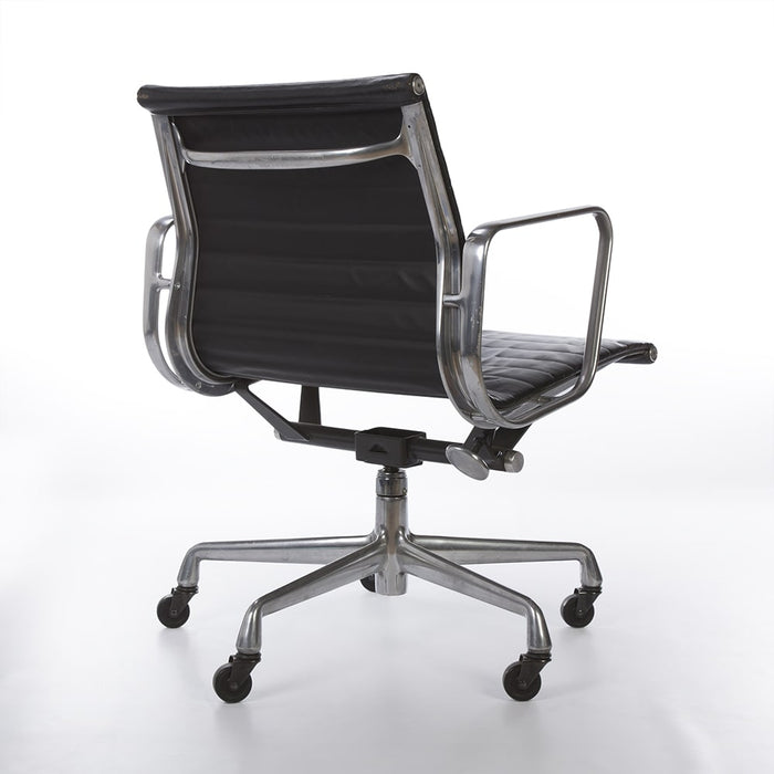 Rear angled view black Eames EA335 Office Chair