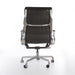 Rear view of black Eames EA437 office chair