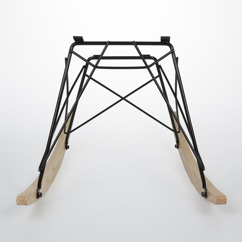 Front view of light ash Eames RAR rocking base