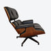 Right side view of Black and Santos Eames Lounge Chair