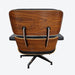 Rear view of Black and Santos Eames Lounge Chair