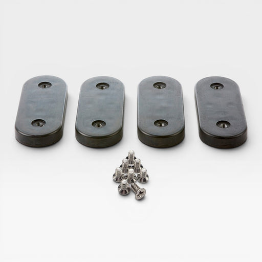 Angled front view of set of four Eames Lounge Chair Shock Mount