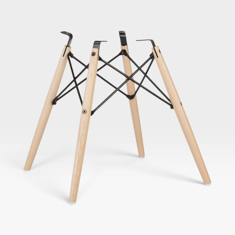Maple Dowel DSW (or DAW) Replacement Base For Eames Side & Arm Fiberglass Chairs - 2 x (Pair)