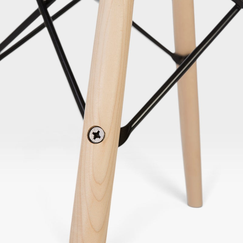 Maple Dowel DSW (or DAW) Replacement Base For Eames Side & Arm Fiberglass Chairs - 2 x (Pair)