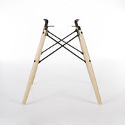Rear view of maple Eames dowel base
