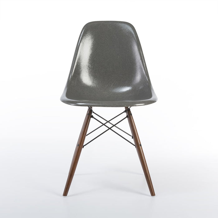 Front view of Elephant Grey Eames DSW Dining Chair