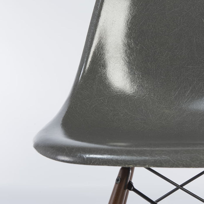 Artistic front view of Elephant Grey Eames DSW Dining Chair