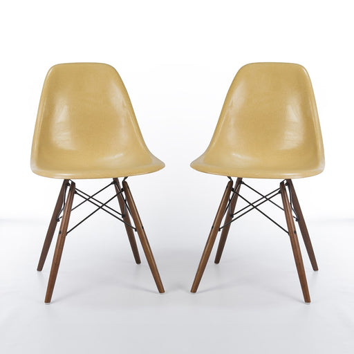 Front angled view of pair of Ochre Eames DSWs