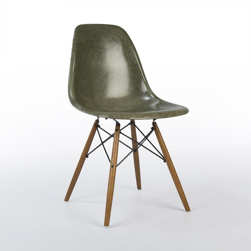 Front angled view of Olive Green Eames DSW