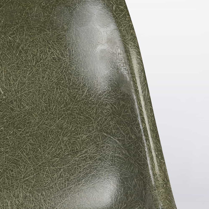 Close up front view of Olive Green Eames DSW