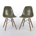 View of pair of Olive Green Eames DSWs