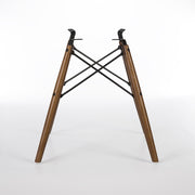 Rear view of light oak Eames dowel base