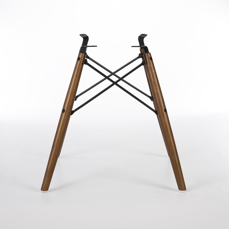 Rear view of light oak Eames dowel base