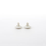Image of pair of white glides for Eames Office, Aluminium Lounge or Vitra Lounge Chair