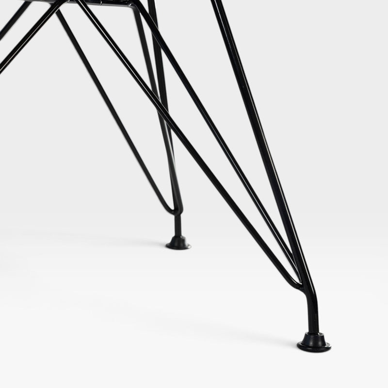Eames Fiberglass Side Chair - Black DSR Eiffel Base - 2 x (Pair)