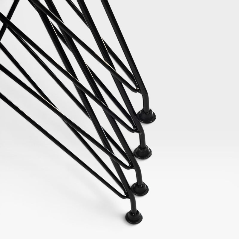 Eames Fiberglass Side Chair - Black DSR Eiffel Base - 4 x (Set)