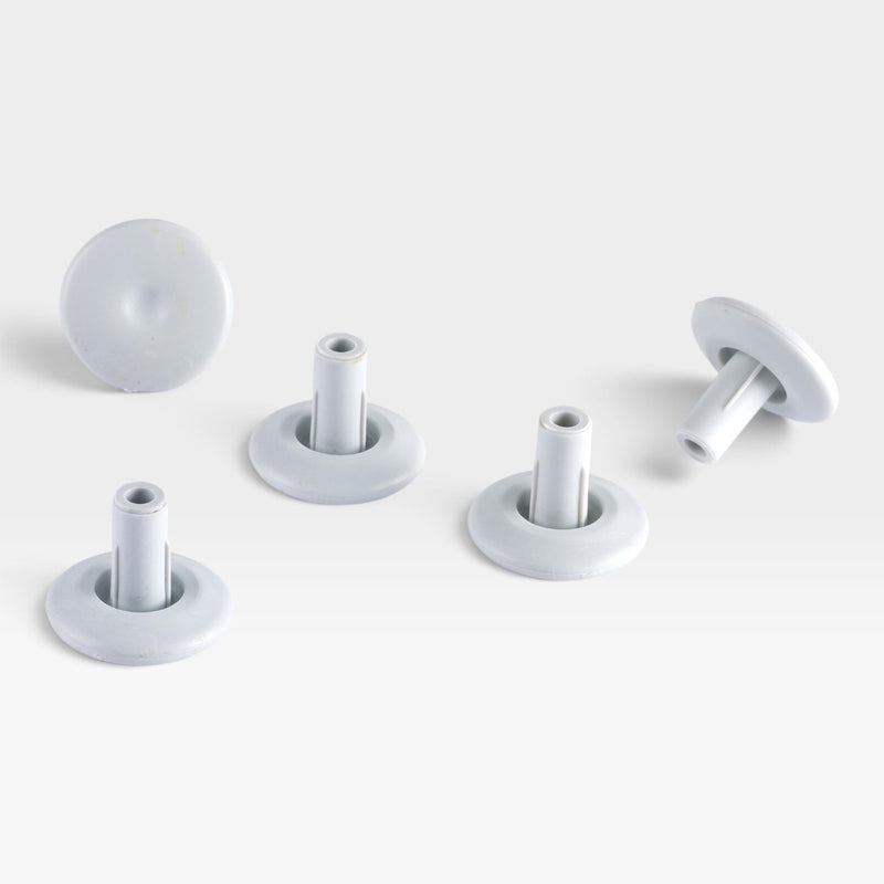 Eames Office Chairs, Tables or European Eames Lounge Chair Floor Glides - White Large Set (5)