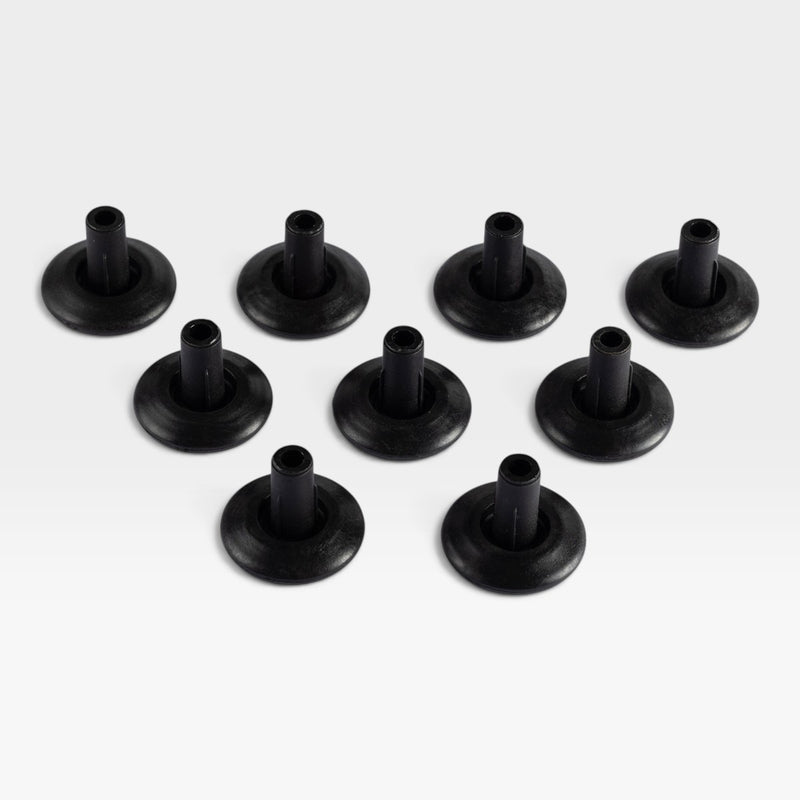 European (Vitra) Eames Lounge Chair & Ottoman Floor Glides - Black Full Lounger Set (9)