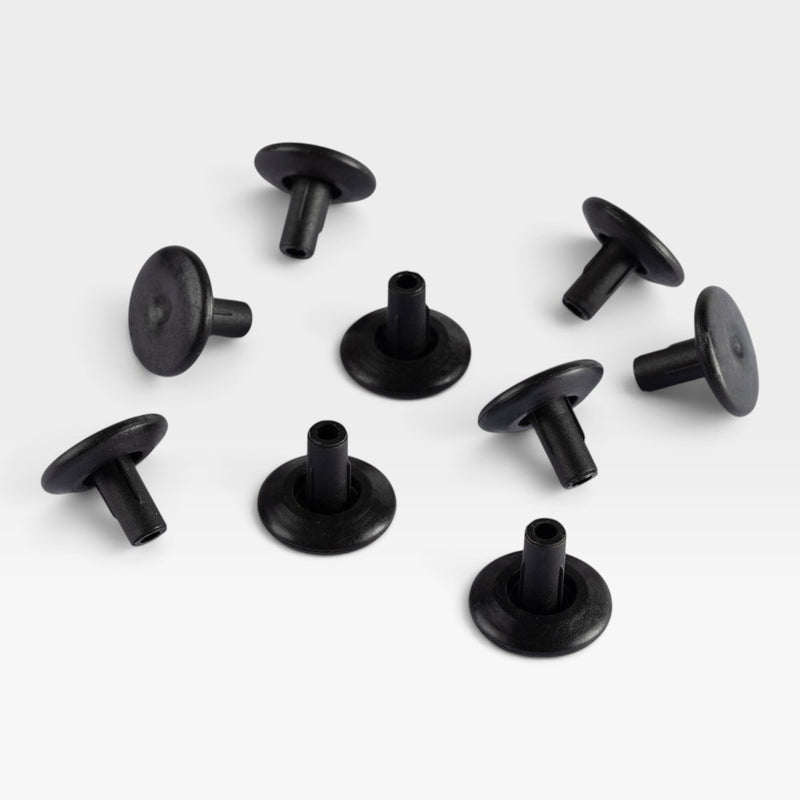 European (Vitra) Eames Lounge Chair & Ottoman Floor Glides - Black Full Lounger Set (9)