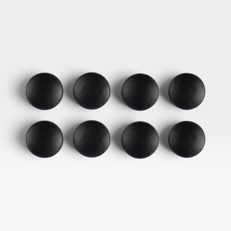 Eames Lounge Chair Black Leather Replacement Buttons - 8 x (Full Chair/Ottoman Set)