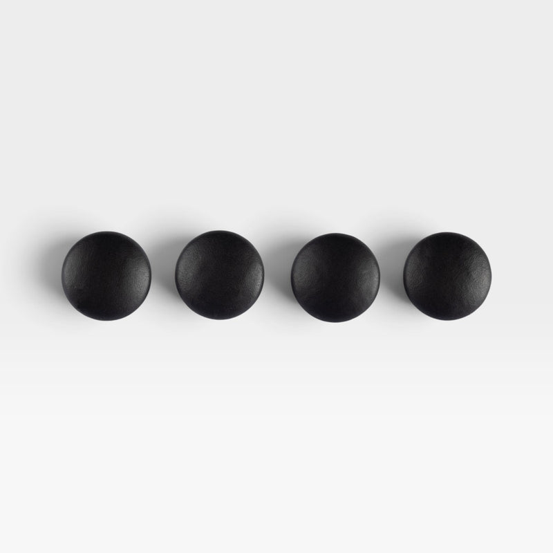 Eames Lounge Chair Black Leather Replacement Buttons - 4 x (Set)