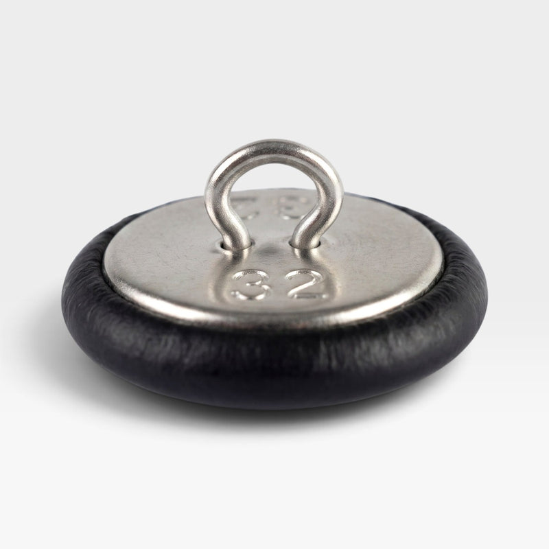 Eames Lounge Chair Black Leather Replacement Buttons - 2 x (Pair)