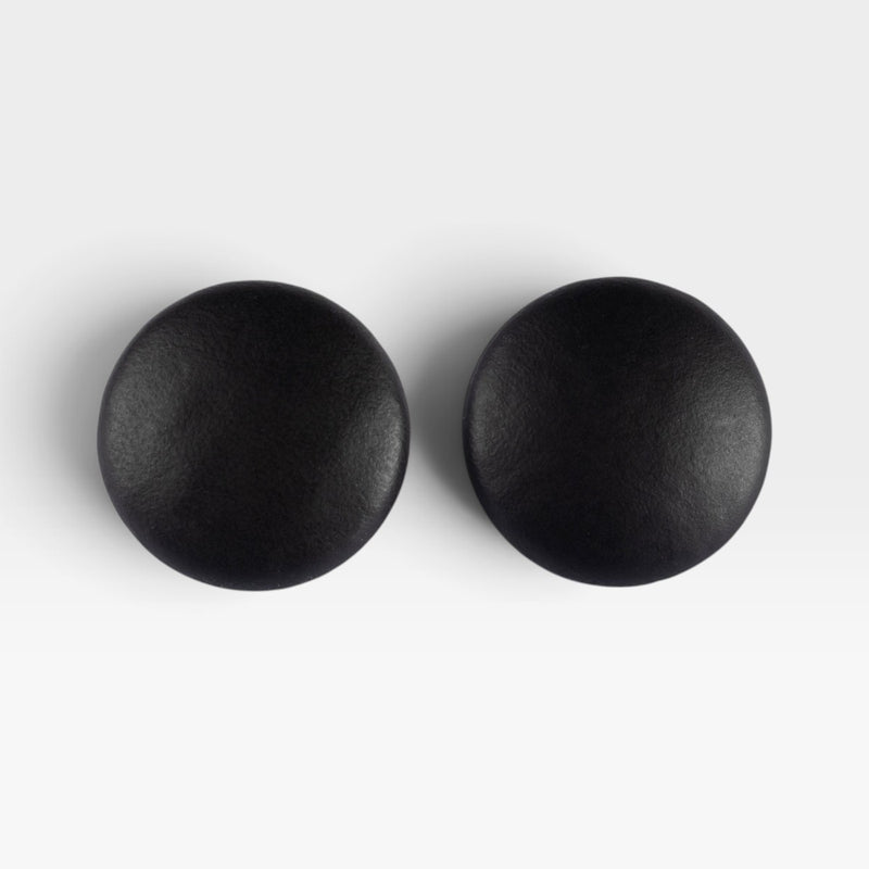 Eames Lounge Chair Black Leather Replacement Buttons - 2 x (Pair)