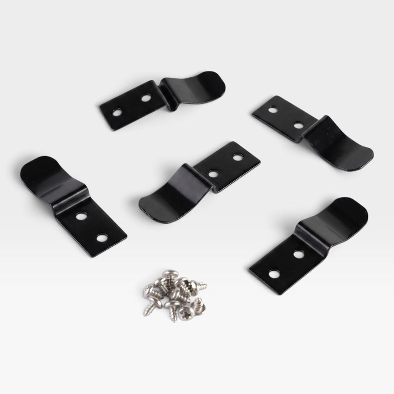 Eames Lounge Chair Cushion Clips – Black, Post-1971 Herman Miller - 5 x (Seat or Ottoman Full Set)