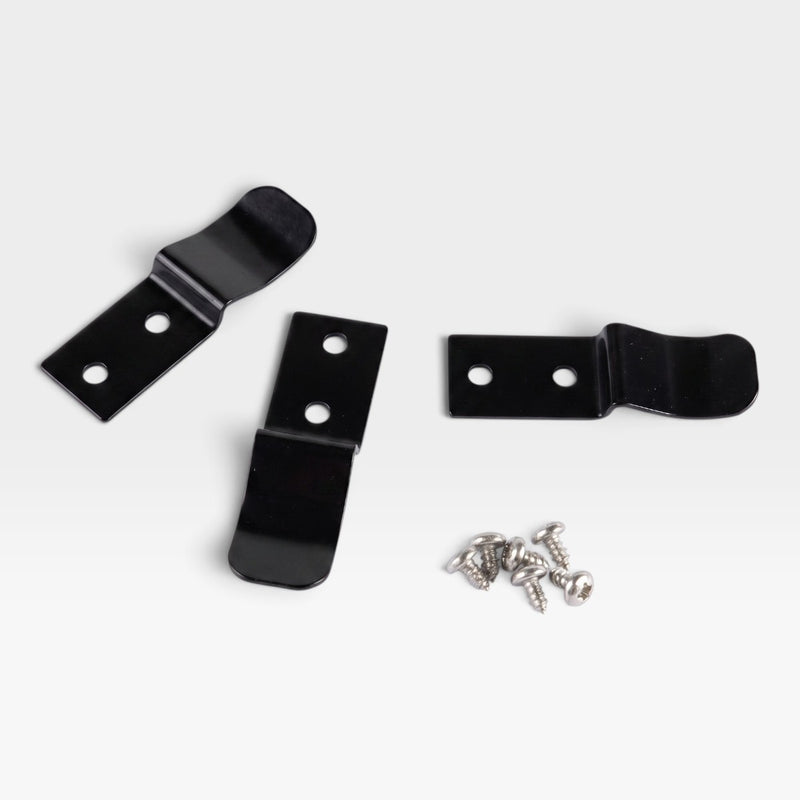 Eames Lounge Chair Cushion Clips – Black, Post-1971 Herman Miller - 3 x (Top or Middle Panel Full Set)