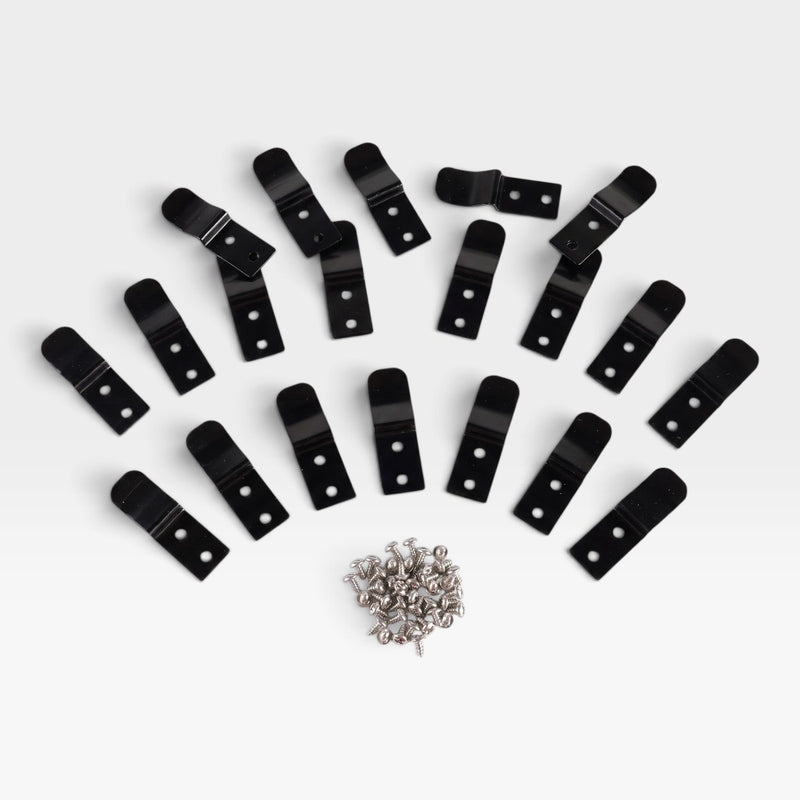 Eames Lounge Chair Cushion Clips – Black, Post-1971 Herman Miller - 20 x (Bulk Trade)