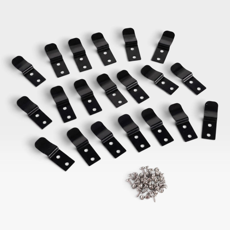 Eames Lounge Chair Cushion Clips – Black, Post-1971 Herman Miller - 20 x (Bulk Trade)