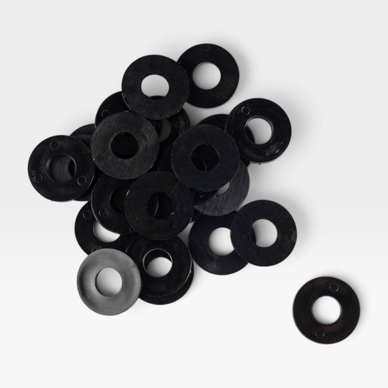 Upholstered Eames Fiberglass Chair Black Large Seating Washers -  24 X (Bulk 6 Chair Set)