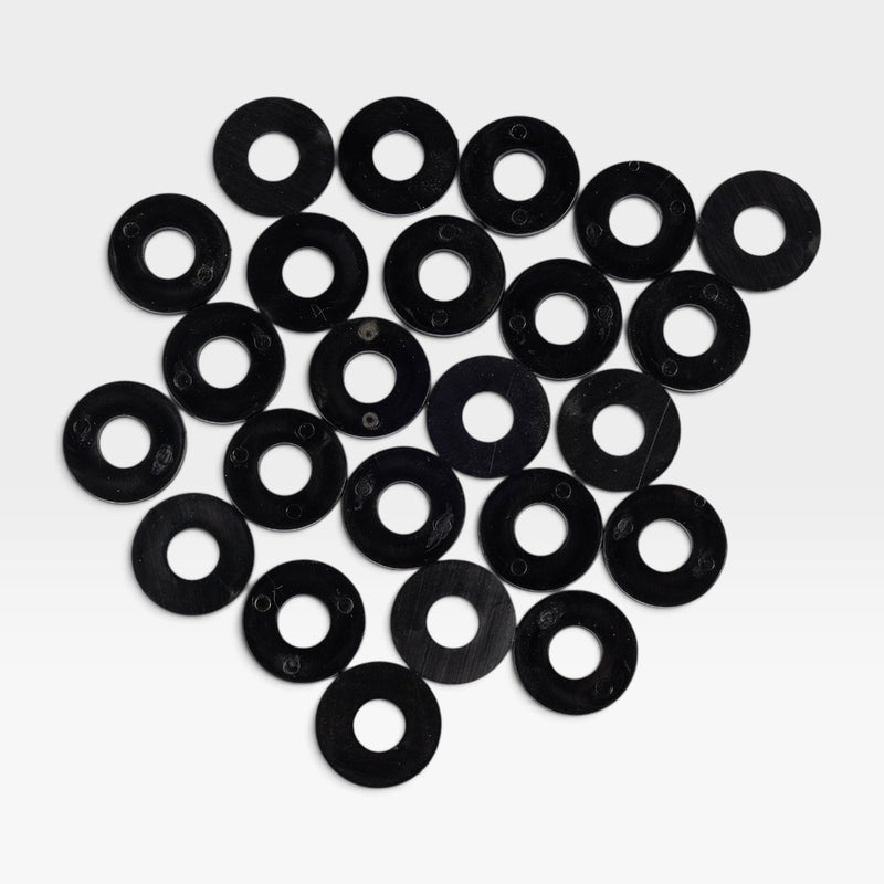 Upholstered Eames Fiberglass Chair Black Large Seating Washers -  24 X (Bulk 6 Chair Set)