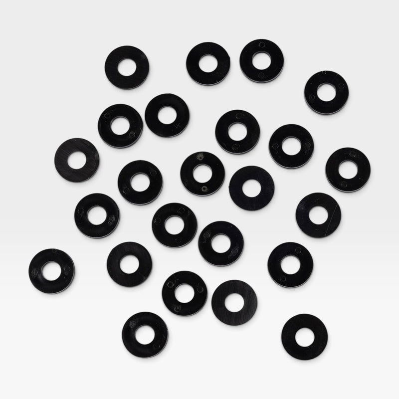 Upholstered Eames Fiberglass Chair Black Large Seating Washers -  24 X (Bulk 6 Chair Set)