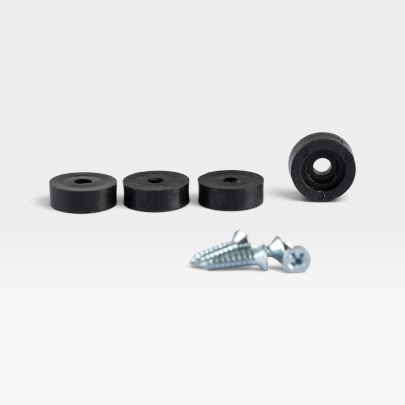 Eames Fiberglass Chair DSW Dowel Leg Cap Feet - Black - 4 x (Chair Set)