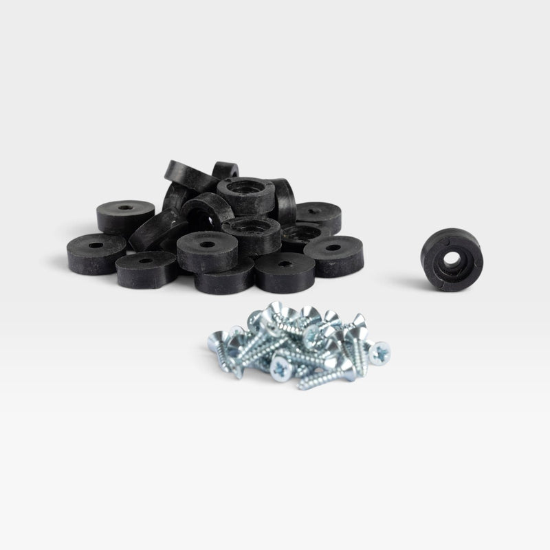 Eames Fiberglass Chair DSW Dowel Leg Cap Feet - Black - 24 x (Bulk 6 Chair Set)