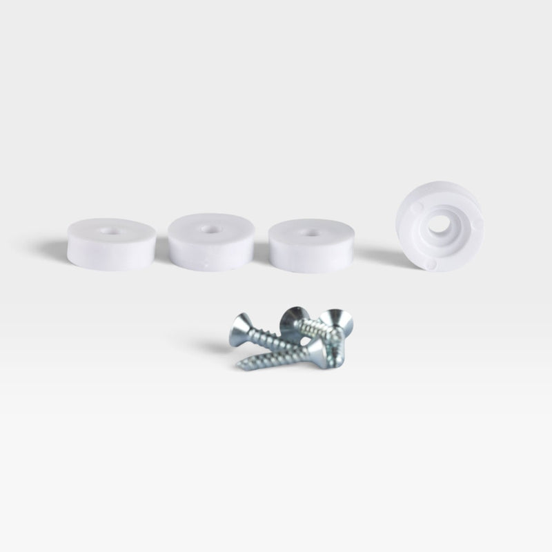 Eames Fiberglass Chair DSW Dowel Leg Cap Feet - White - 4 x (Chair Set)